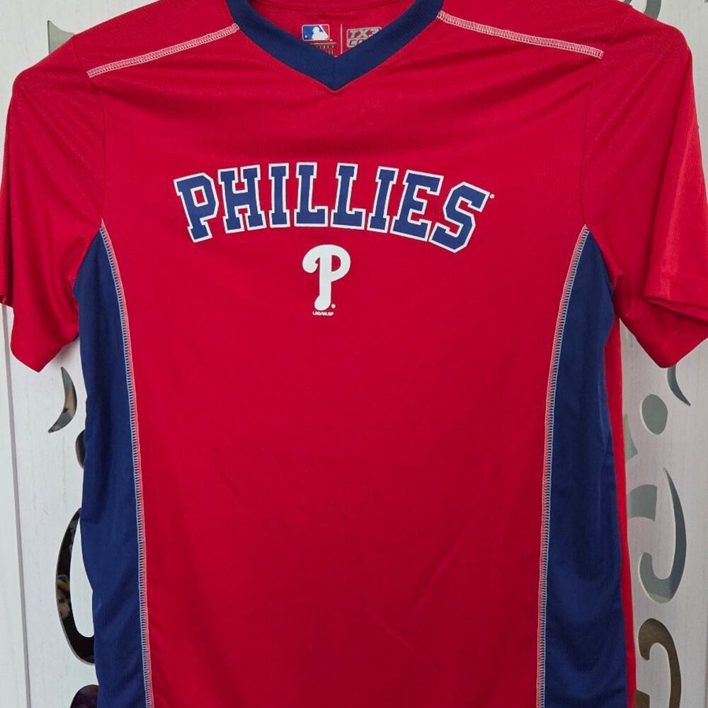 Philadelphia Phillies MLB TX3 Cool Performance Jersey Shirt Men’s L Red NWOT